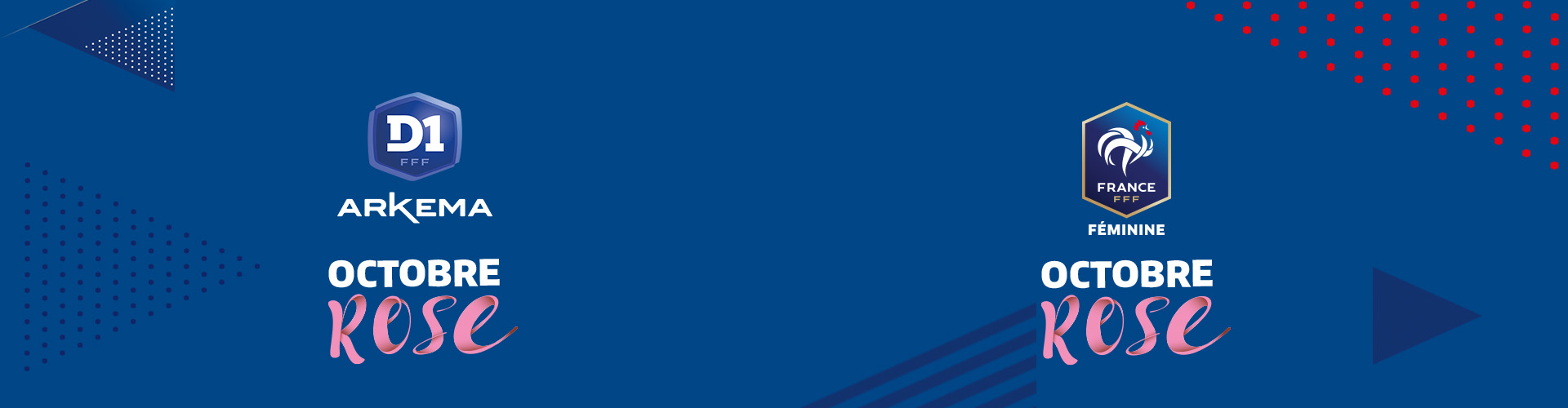 event banner for Fédération française de Football - Octobre Rose 