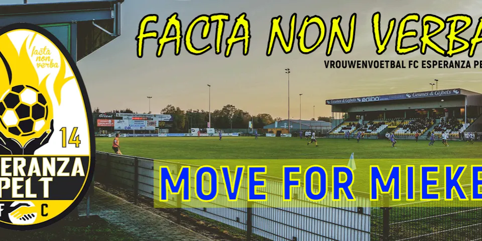 event banner for F.C. Esperanza Pelt - Move for Mieke