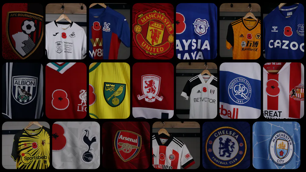 Poppy match worn shirts auction Poppy match worn shirts auction