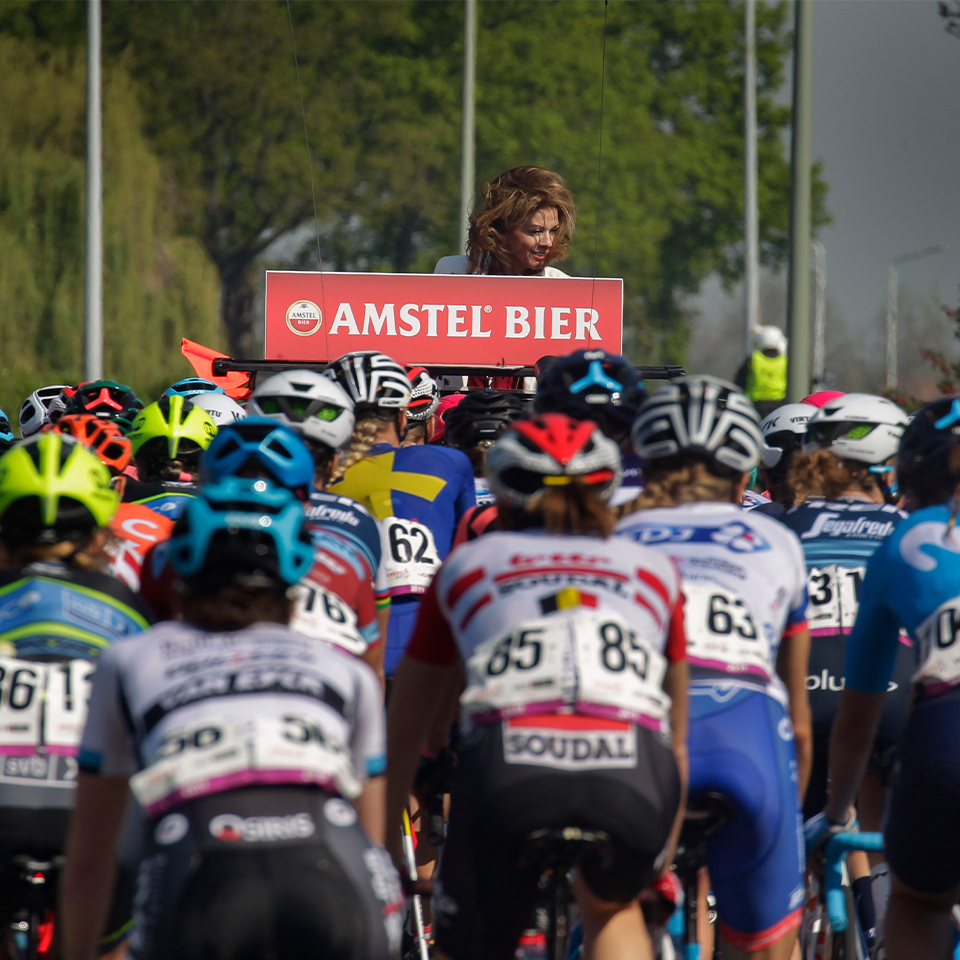 Ride Along With Leontien van Moorsel In The Course Direction Car During The AGR Ladies Edition