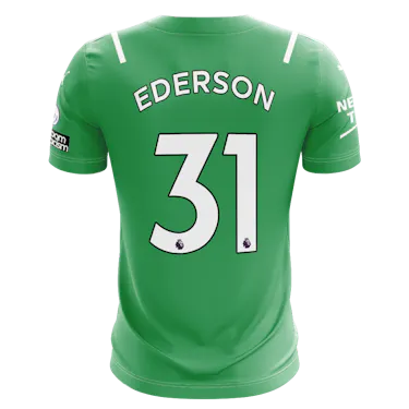 来自Manchester City的Ederson Santana de Moraes球衣