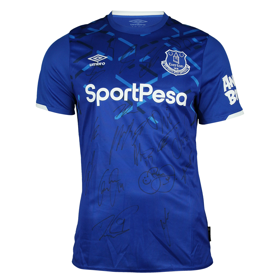 Squad Signed Everton Shirt 19/20