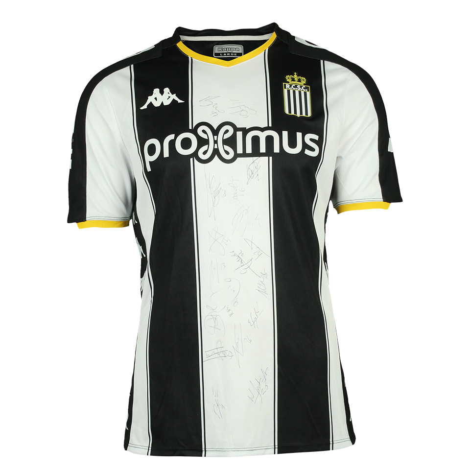 Maxime Busi Squad Signed Shirt - Sporting de Charleroi 19/20