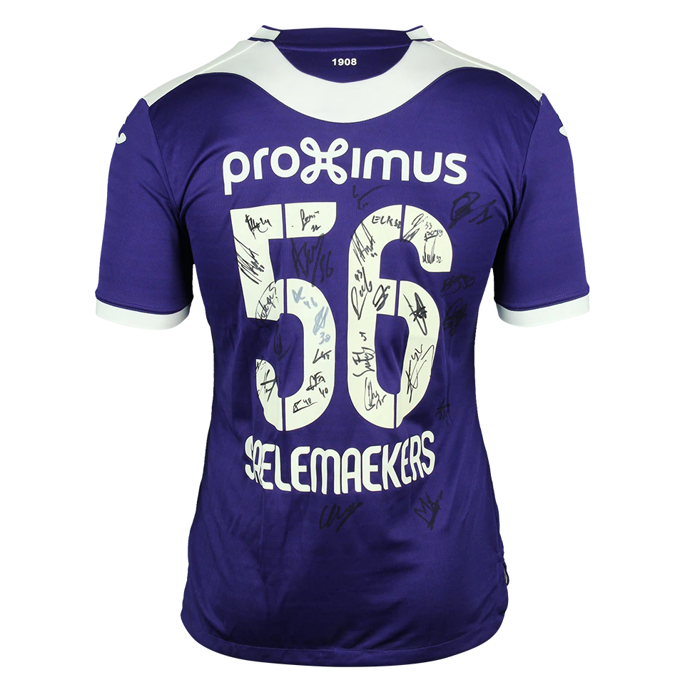 Alexis Saelemaekers Squad Signed Shirt - RSC Anderlecht 19/20