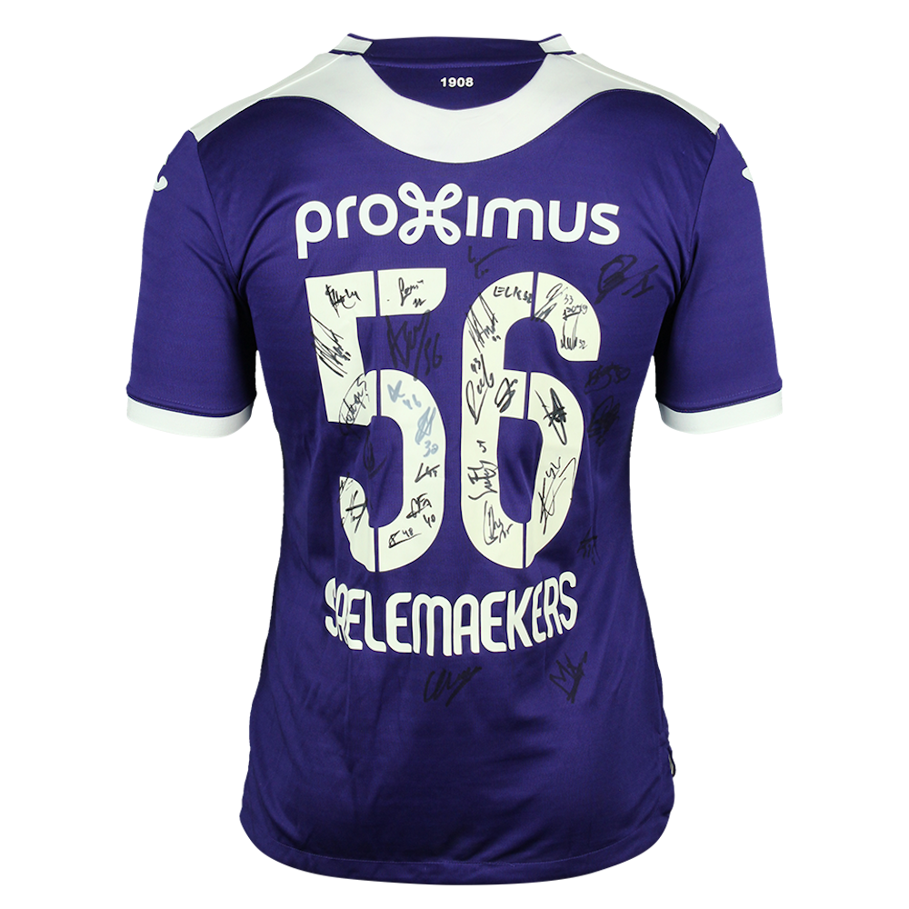 Alexis Saelemaekers Squad Signed Shirt - RSC Anderlecht 19/20