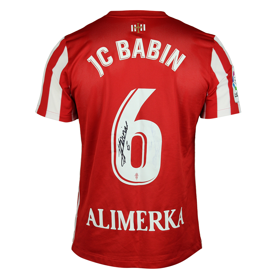 Jean-Sylvain Claude Babin Sporting Gijón shirt