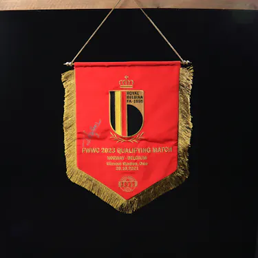 Official Pennant of the FWWC 2023 Qualifying Match - Signed by Tessa Wullaert 