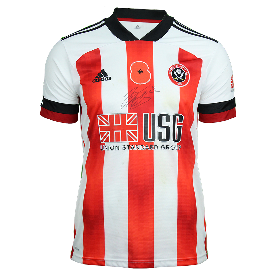 John Egan Sheffield United shirt
