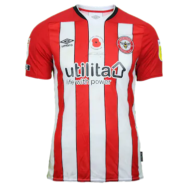 来自Brentford的Bryan Mbeumo球衣