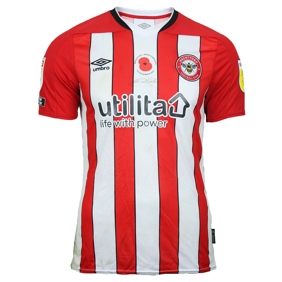 来自Brentford的Bryan Mbeumo球衣