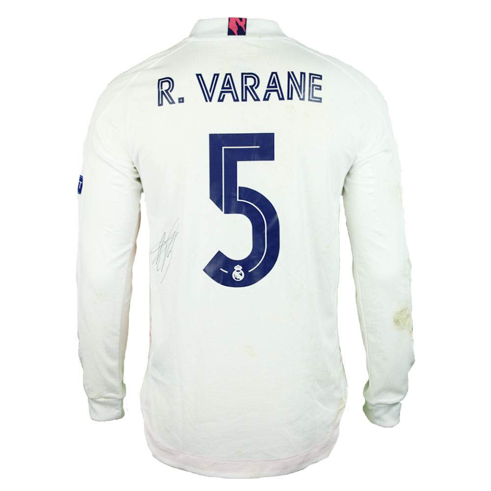 レアル・マドリード VARANE 5番 シャツ　Lサイズ Raphaël Varane | Inter - Real Madrid | MatchWornShirt