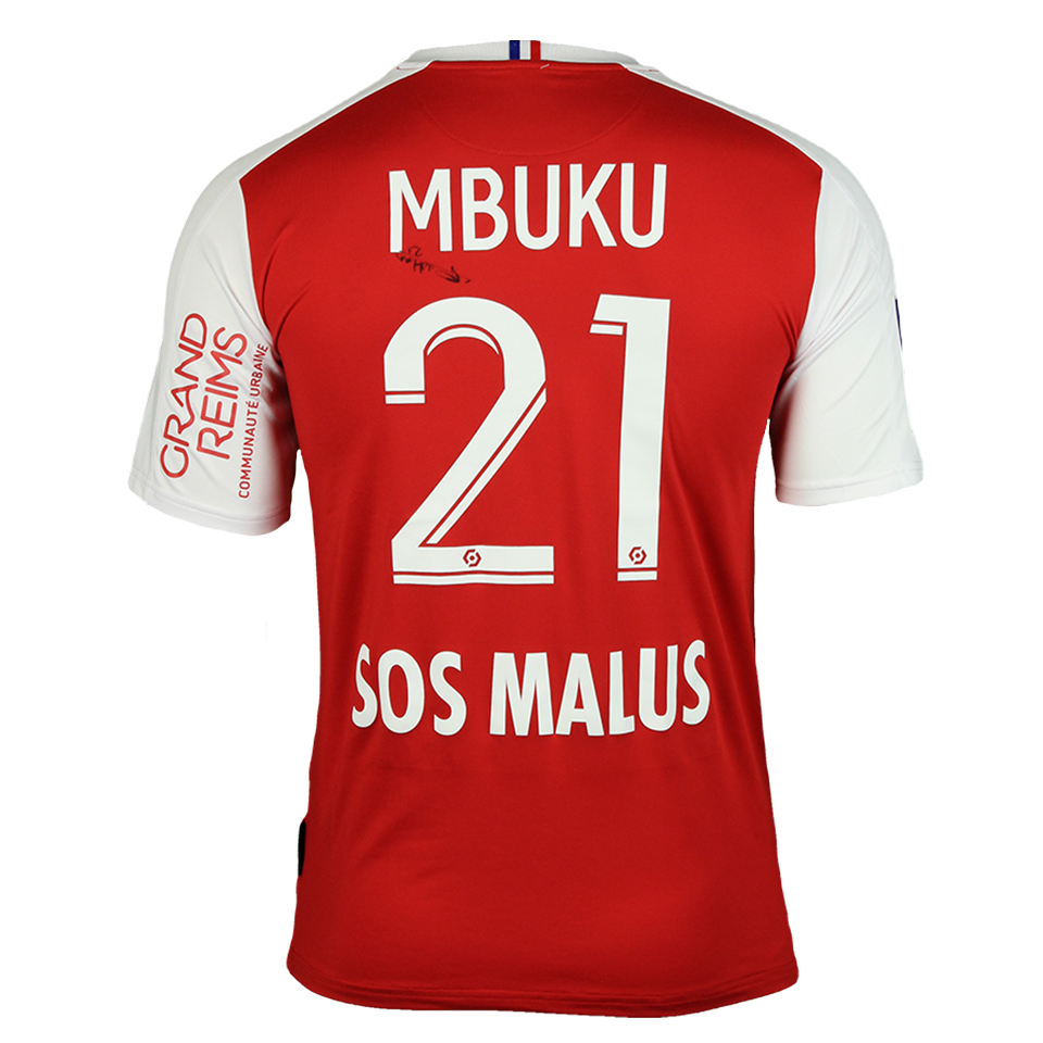 Nathanaël Mbuku Stade de Reims shirt