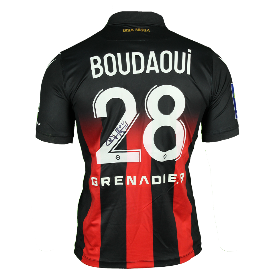 OGC Nice 팀의 Hichem Boudaoui 셔츠