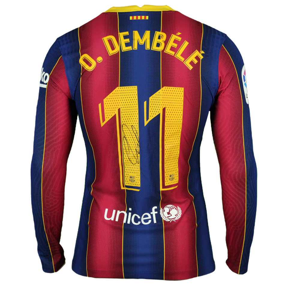 直筆サイン】 バルセロナ 20-21 デンベレ ユニフォーム dembele 直筆サイン】 バルセロナ 20-21 デンベレ ユニフォーム dembele